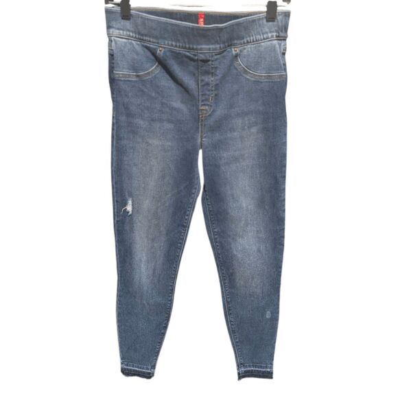 SPANX Distressed Skinny Jeans Size Medium - Picture 2 of 4